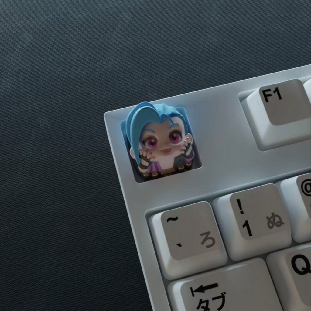 keycap keycap anime Jinx Keycap Liên Minh Huyền Thoại Keycap Bàn Phím Cơ Tùy Chỉnh Ba Chiều Sáng Tạo
