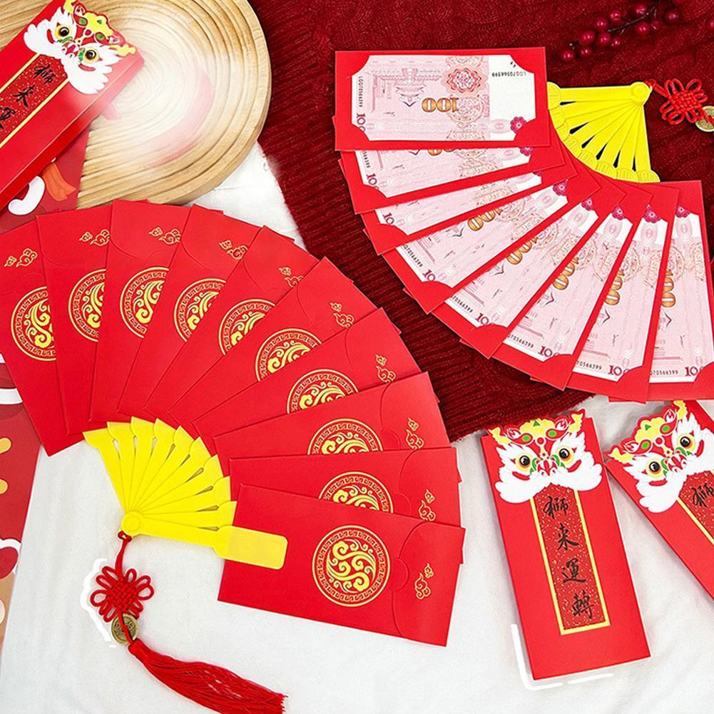 3d Phong Bì Đỏ Sáng Tạo Có Thể Gập Lại Bánh Sinh Nhật Túi Ampao Tiền Bất Ngờ May Mắn Z6v4
