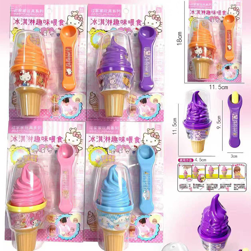 Kem Nón Bánh Pudding Đồ Chơi Mô Phỏng Kem Trẻ Em Chơi Nhà Đồ Chơi Ramen Gấu Bento