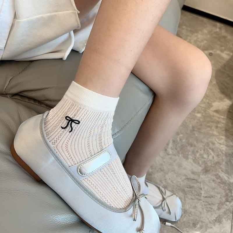 Jk Bow Tất Ngắn Bé Gái Mỏng Ba Lê Phong Cách Miu Nhật Bản Rỗng Ins Phong Cách Tất Mỏng | BigBuy360 - bigbuy360.vn