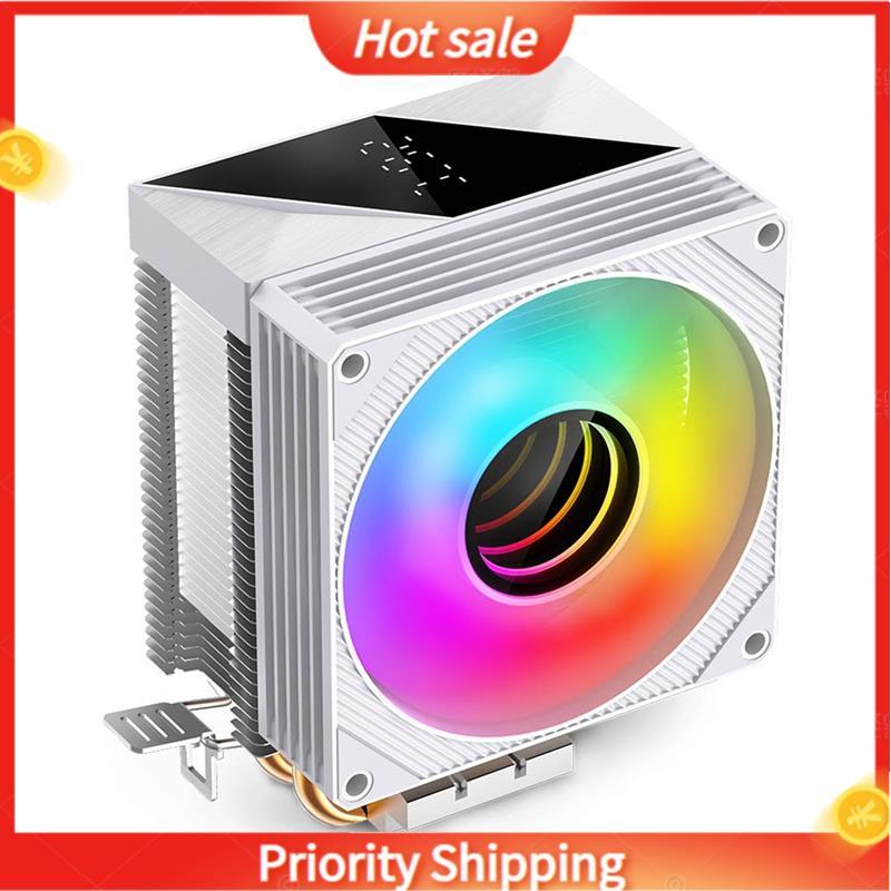 KF200 CPU Cooler ARGB Quạt yên tĩnh 2 Ống nhiệt Bộ tản nhiệt không khí cho LGA1700 1200 115X AM4 AM5
