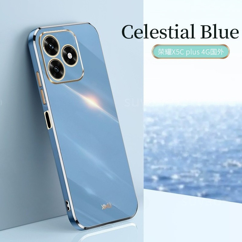 Ốp Mạ Vàng 6D Sang Trọng Cho Honor X5CPlus X5C Plus 2025 HonorX5CPlus Vỏ TPU Mềm Nhiều Màu Sắc Ốp đi