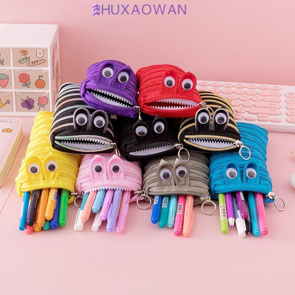 ZHUXAOWAN Dây Kéo Bút Chì Hộp Đựng Bút Ngộ nghĩnh Túi Trường Văn Phòng Phẩm Kawaii 1 Hộp Đựng Bút Ch