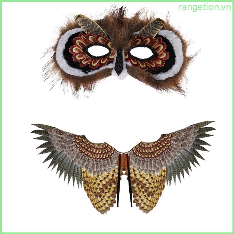 RAN Bird Wings Halloween Owl Wings Owl Dress Up Wings cho mẫu giáo-Áo chơi