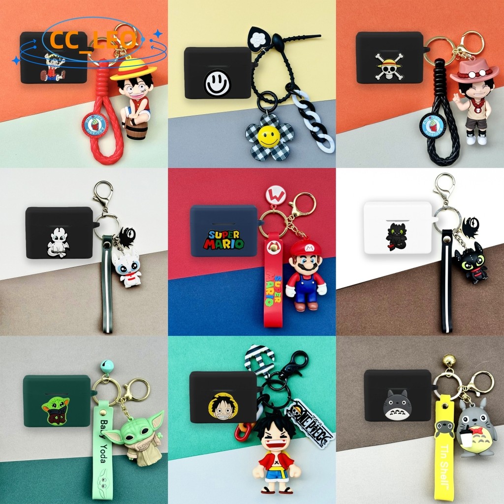 for MOONDROP Golden Ages 2 Case Cartoon Mario Cute Night Fury Keychain Pendant Silicone Soft Case Su