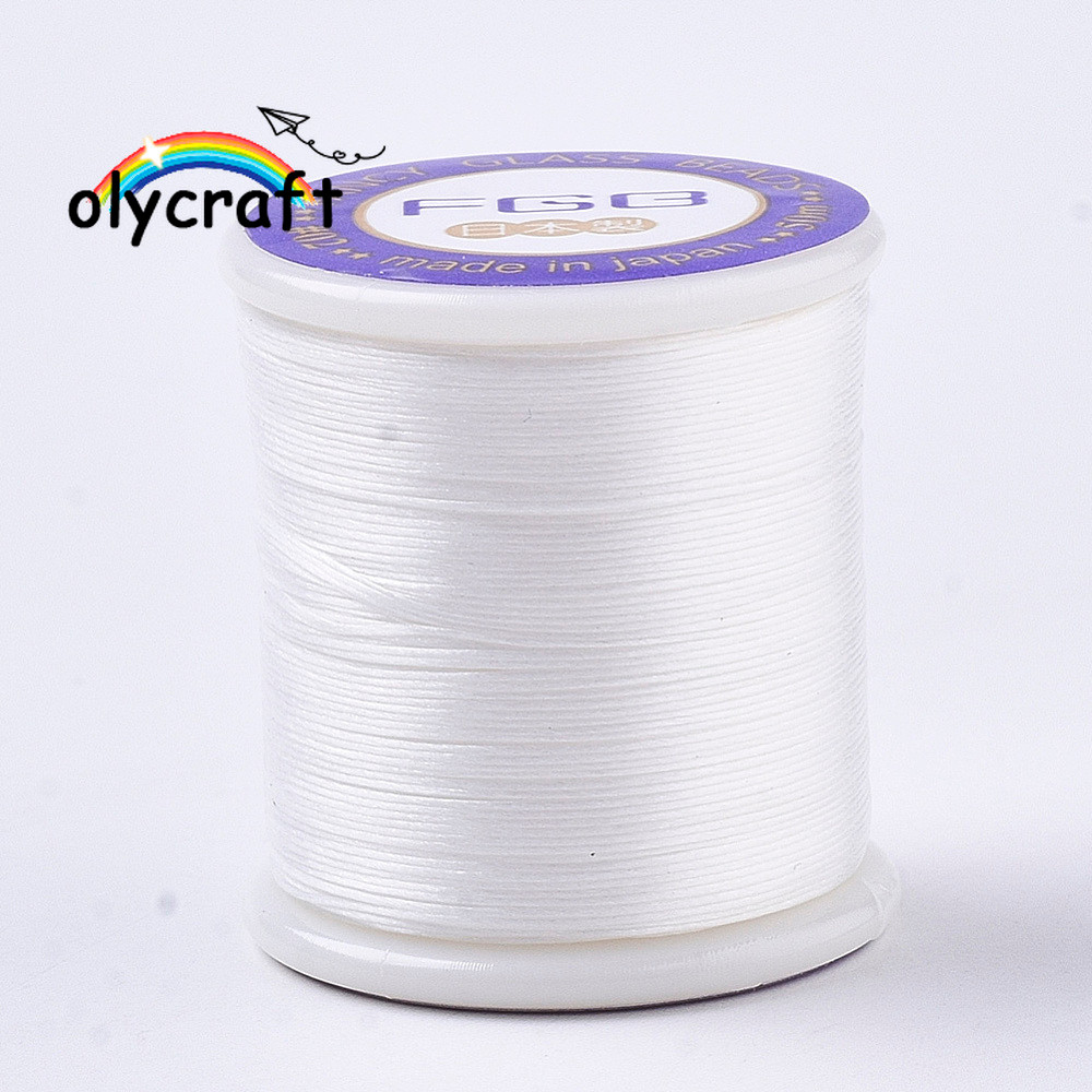 Cuộn Nylon 66 phủ đính hạt trắng 0,1mm - Khoảng 50 mét/cuộn