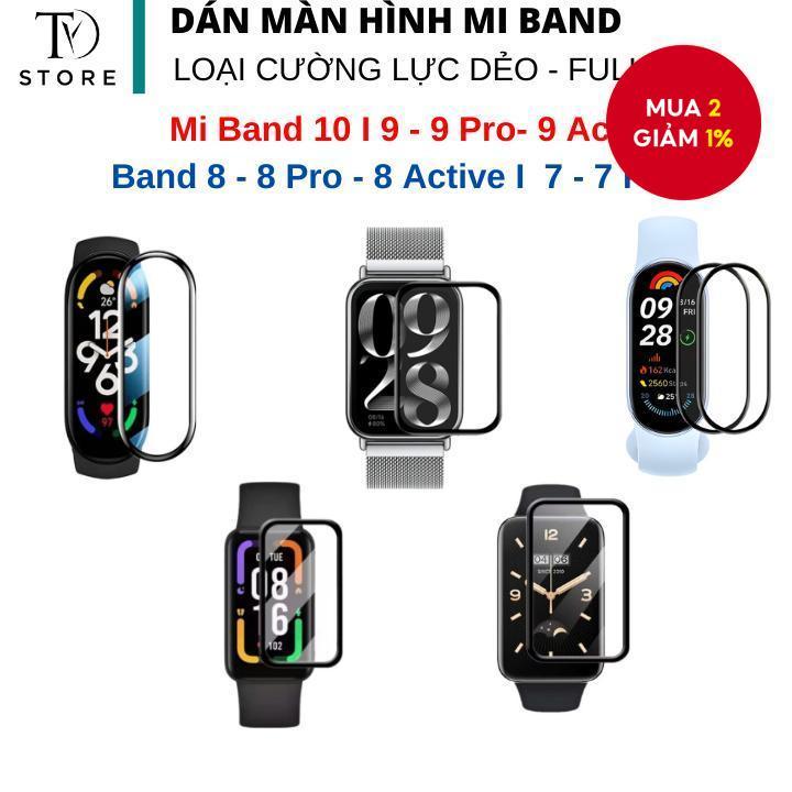 Kính cường lực bảo vệ màn hình cho Xiaomi Mi Band MiBand 10 9 9 Pro 9 Active Mi Band 8 8 Pro 8 Activ