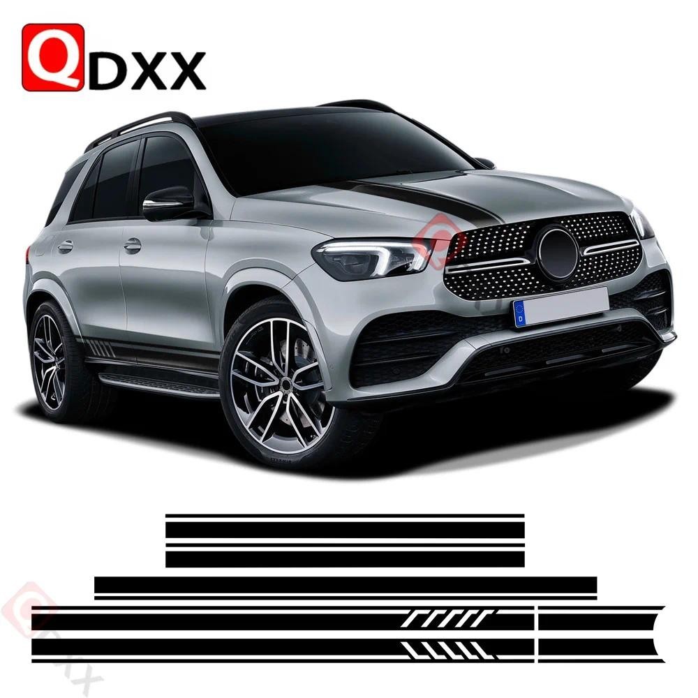 Cửa Ô Tô Bên Váy Sọc Miếng Dán Decal Cho Xe Mercedes Benz GLE GLK ML Class AMG W164 W166 GLE350 GLE4
