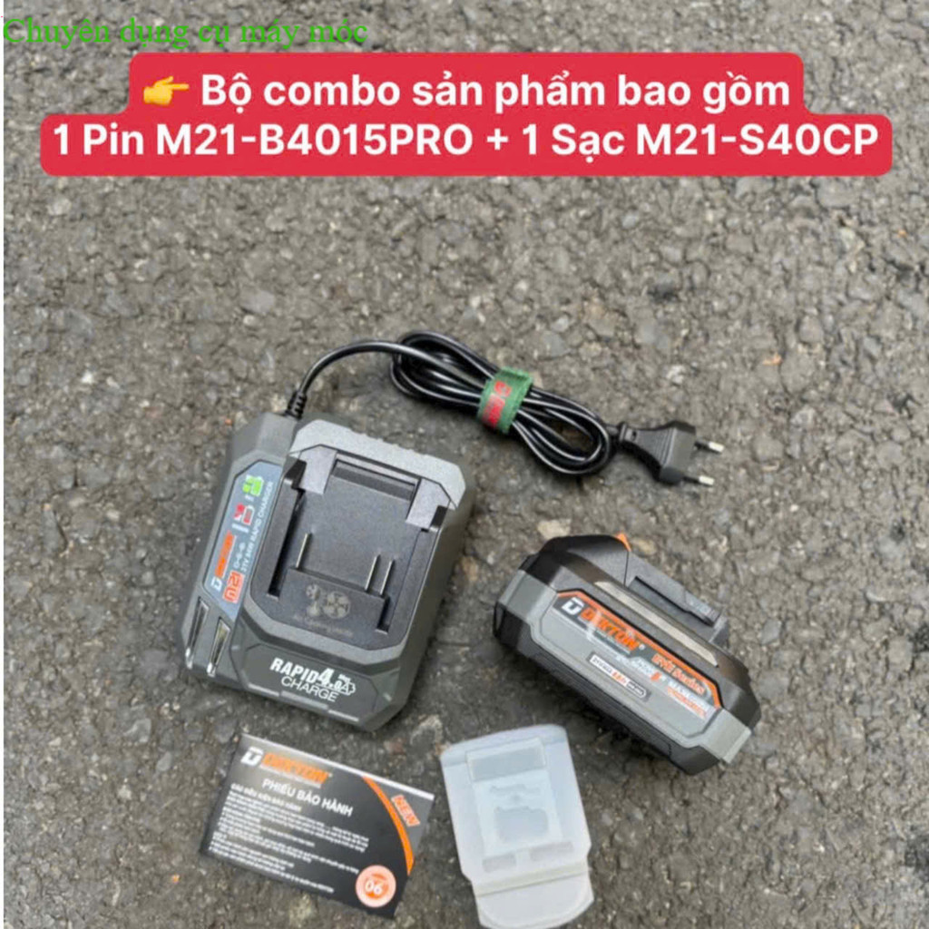 Pin 4a Dekton M21-B4015PRO (chân pin phổ thông ), sạc nhanh Chuyên dụng cụ