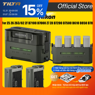  Bộ sạc pin máy ảnh TILTA EN-EL15C Pin máy ảnh 4 kênh 2400mAh cho Nikon Z5 Z6 Z63   62 ZF D7100 D7000 Z7 Z8 D7200 D7500 D610 D850 D780 Bộ sạc máy ảnh 