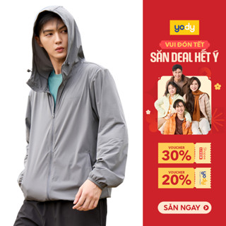   sale  Áo khoác gió nam YODY áo chống nắng thể thao co giãn tiện dụng siêu nhẹ MAWC25A035-SKM7005 