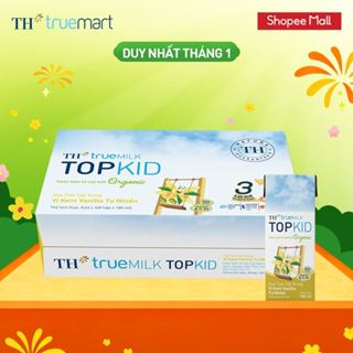   LIVESTREAM Thùng 48 hộp sữa tươi tiệt trùng TOPKID kem vanilla tự nhiên TH True Milk 180ml 