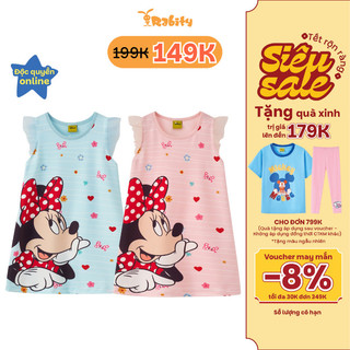   VOUCHER 8% GIẢM 30K ĐƠN 349K Đầm voan Elsa Minnie Disney bé gái Rabity 552.905 