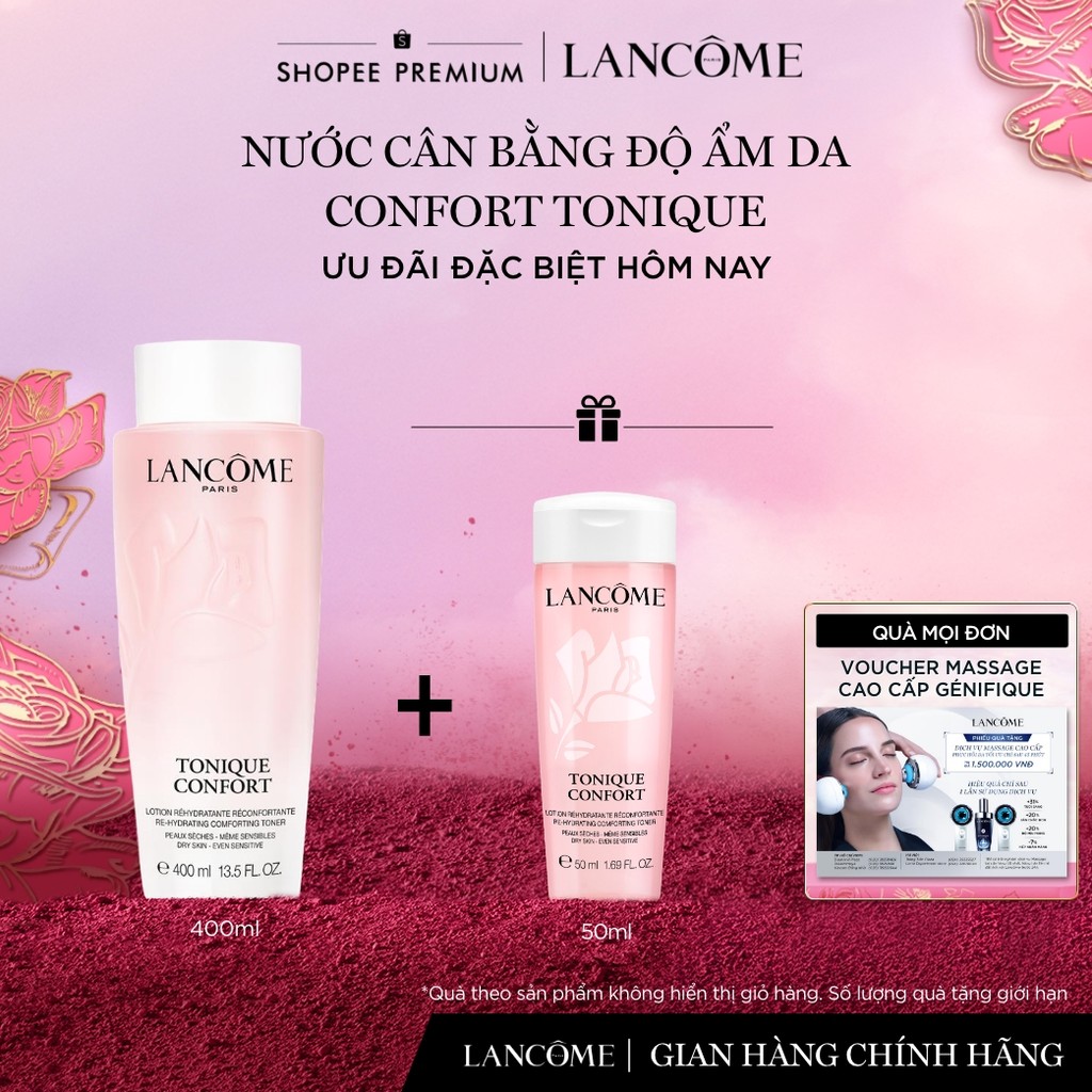 [KOL] Nước Cân Bằng (Toner) Độ Ẩm Dịu Nhẹ Lancome Tonique Confort 400ml - Chiết Xuất Từ Mật Ong