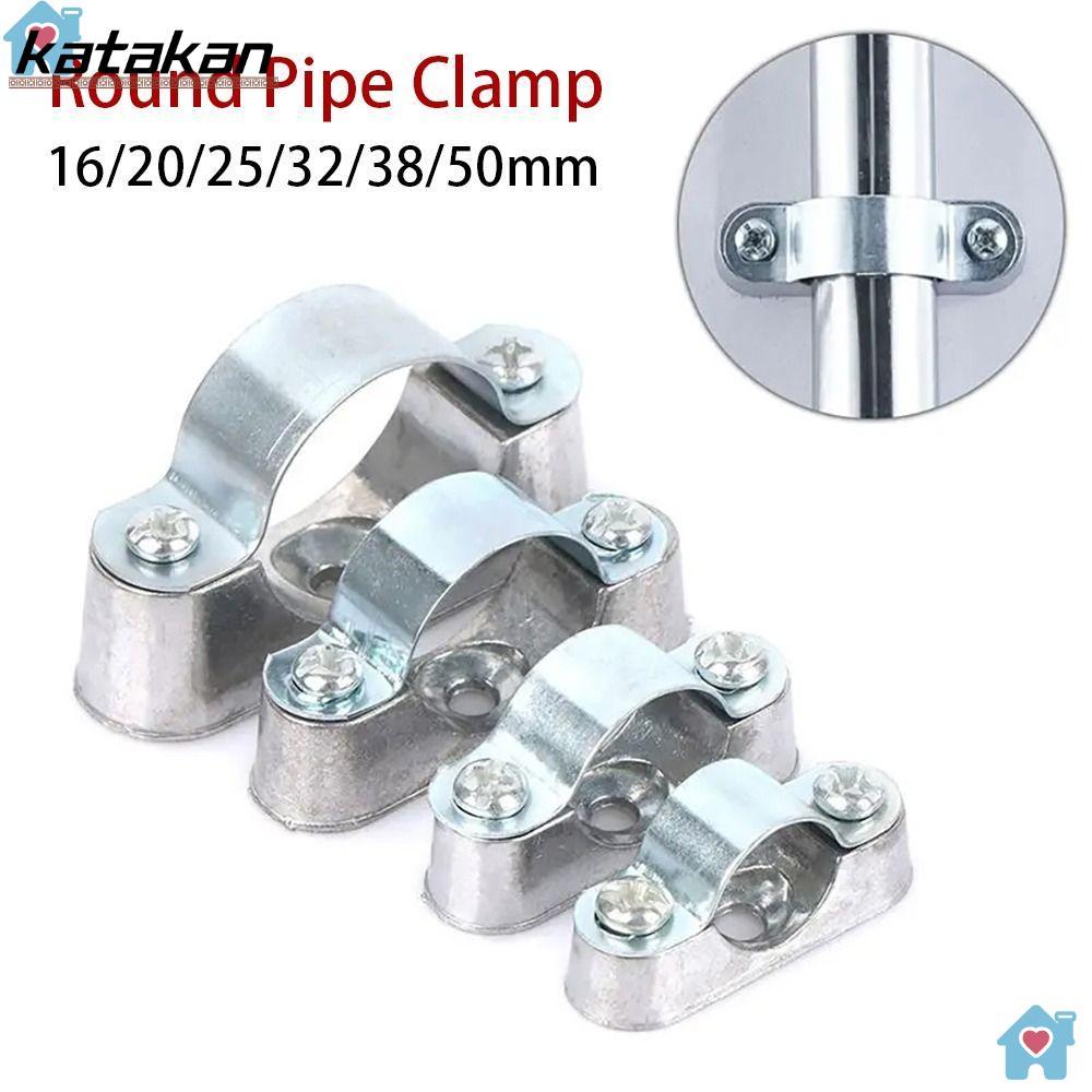 KATAKAN 1 Cái Thẻ, Chốt Phần Cứng 16mm-50mm -Vỏ Mã, Kẹp Cố Định Có Vít Hợp Kim Nhôm / Kẹp Ống Thép K