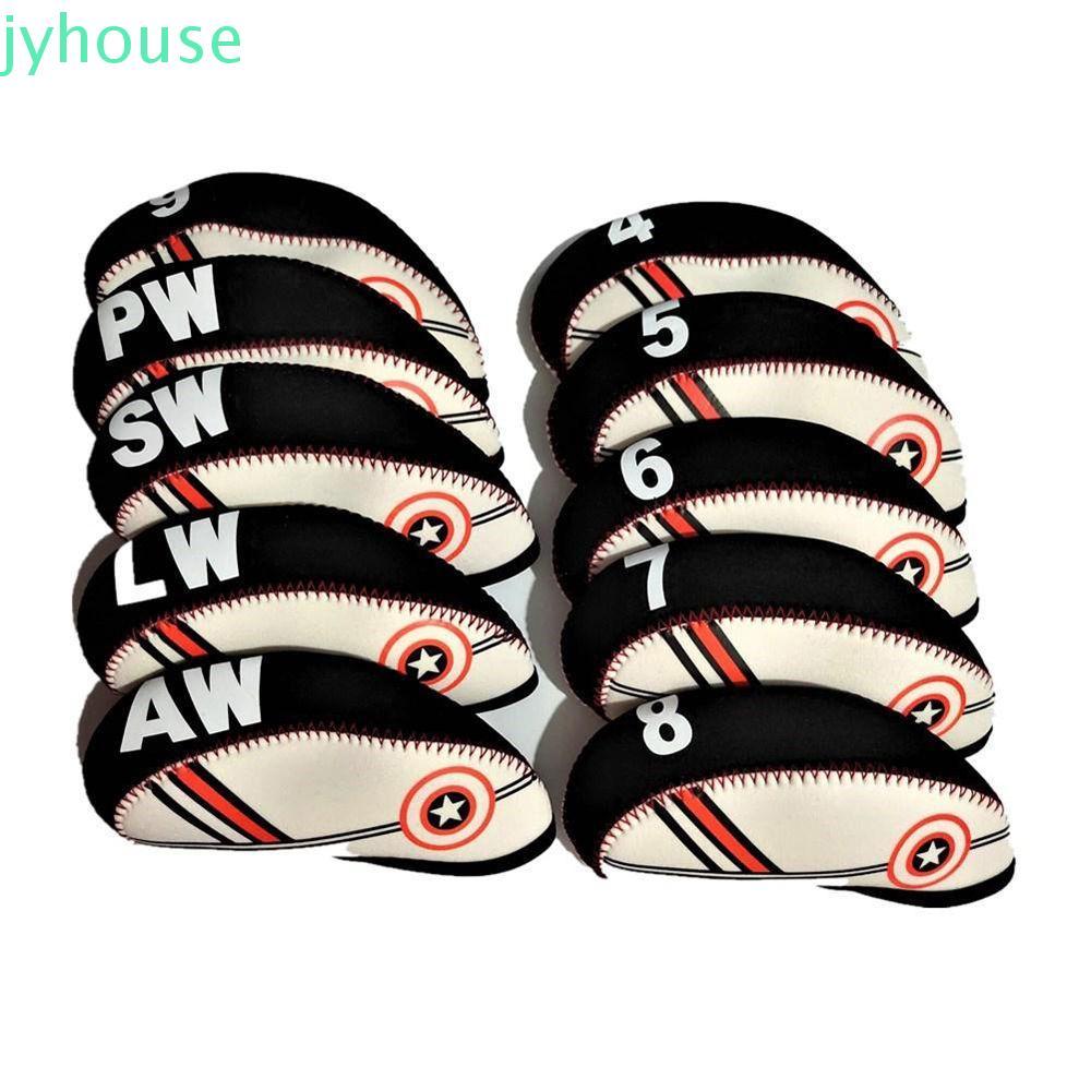 JYHOUSE Golf Iron Headcover Thể Thao 10 Cái / bộ Golf Iron Covers Set Golf Putter Phụ Kiện Thiết Bị 