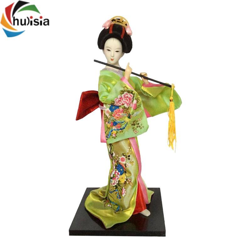 Curisia 12 "Geisha Nhật Bản, Búp bê Kimono, Búp bê phương Đông Điêu khắc truyền thống Dân tộc Nhật B