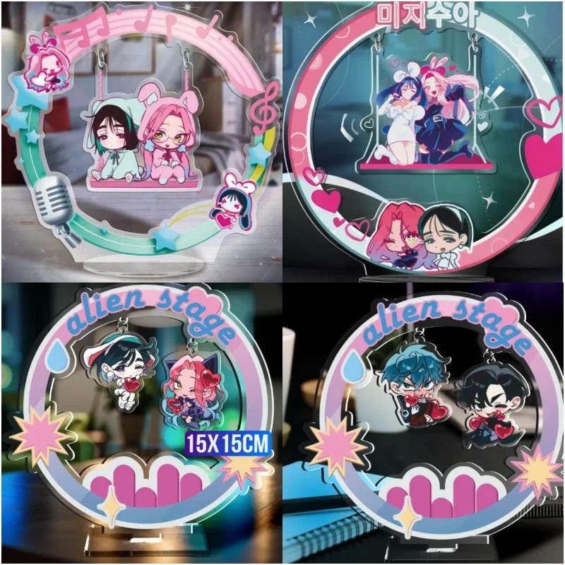 Standee Anime Alien Stage Mô Hình Acrylic Trang Trí Bàn Học Nhân Vật Mizi Sua Ivan Till ALNST Goods 