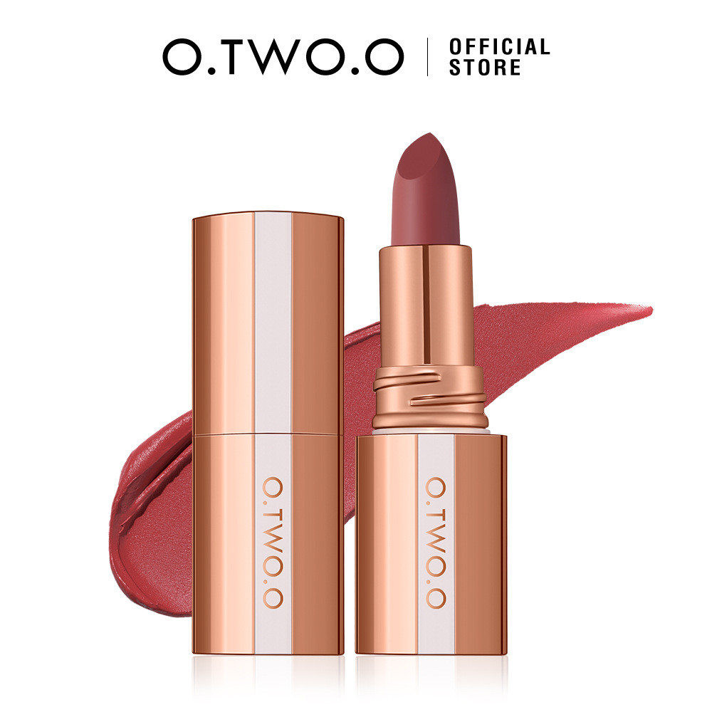 0.TWO.O Matte Lipstick SC064-VelvetTexture, không dính lâu trôi, nhuộm màu suốt cả ngày.