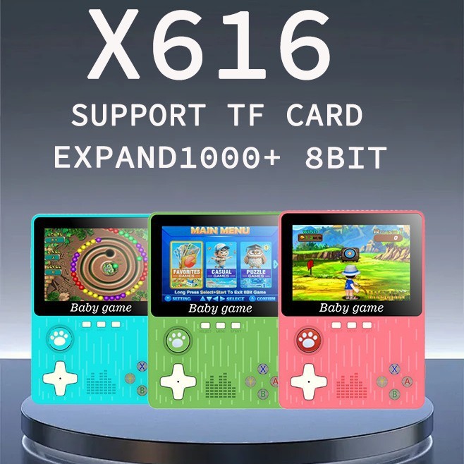 Máy chơi Game cầm tay xuyên biên giới X616 HD Màn hình lớn có cần điều khiển Hỗ trợ mở rộng thẻ TF A