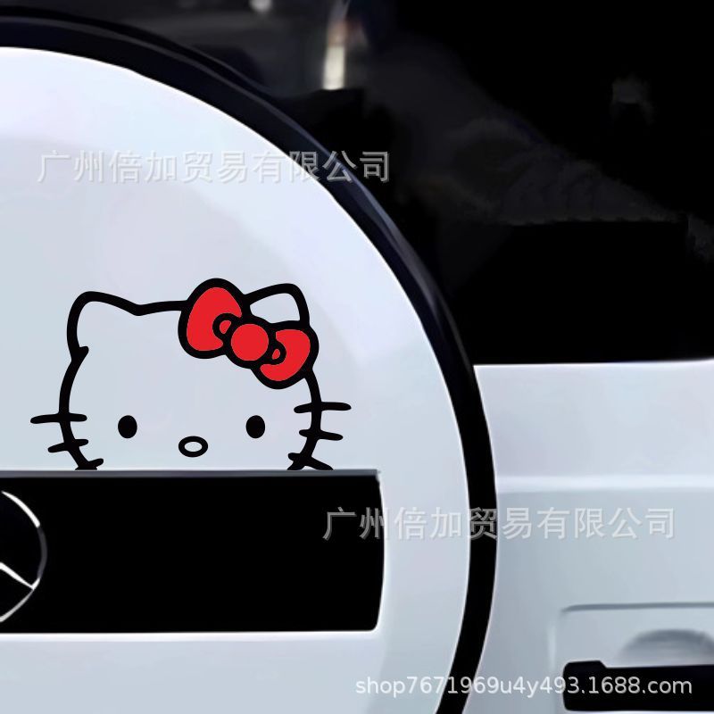 Kitty Kitty Kitty Kitty Thùng Dán Hộp Bảo Quản Thùng Vệ Sinh Nhà Dán Tường Thân Kính Trang Trí Xe Hơ