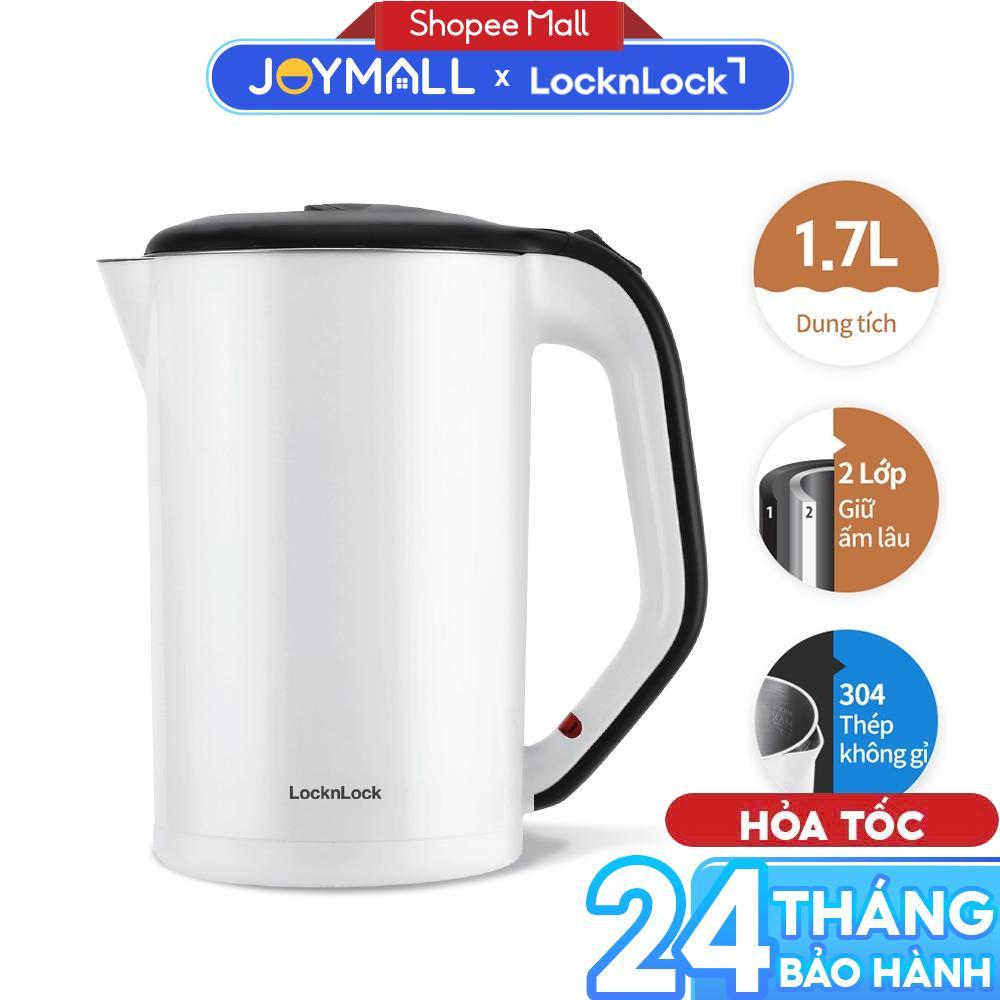 Ấm siêu tốc LocknLock EJK738WHT 1800W màu trắng 1.7L - Chính hãng, tự ngắt khi sôi - JoyMall