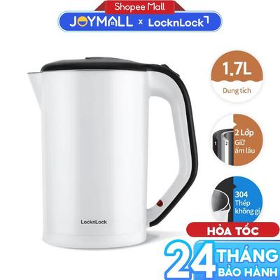 Ấm siêu tốc LocknLock EJK738WHT 1800W màu trắng 1.7L - Chính hãng, tự ngắt khi sôi - JoyMall