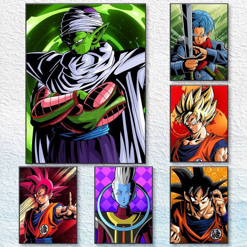 Dragon Ball Z Piccolo Goku Anime Unframed Chống Thấm Nước HD Canvas Treo Tường Nghệ Thuật Trang Trí 