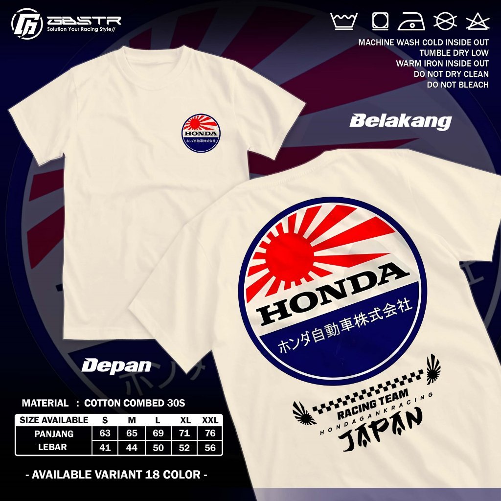 KAOS RACING HONDA GANK RACING TEAM I Baju Distro Honda Gank Racing Japan - Kaos Herex Otomotif A9874