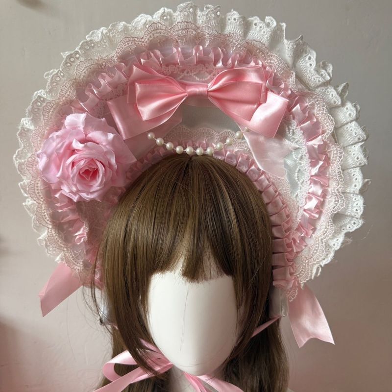 Gothic Mũ Đồ Trang Trí Hồng Xanh Trắng Bán Chạy lolita Lớn Vành lolita Mũ lolita Tuyệt Đẹp lolita Mũ