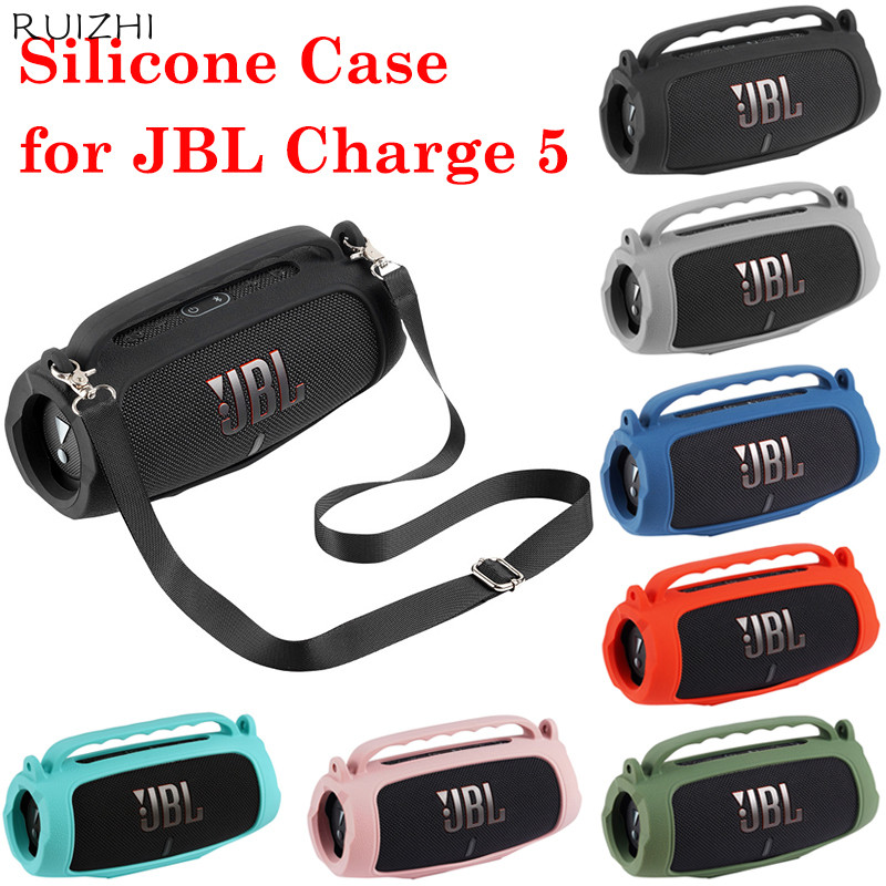 Ốp Lưng Silicon Cho JBL Charge 5 Wi-Fi Loa Không Dây Cho JBL Charge5 Loa Da Túi Đeo Vai Phụ Kiện