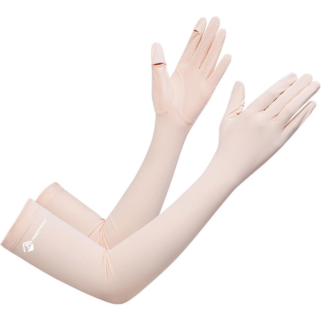 XuoAz Summer-UV-Sun-Protection Gloves Long Driving-Gloves Sunblock Non Slip Full Finger Outdoor Arm 