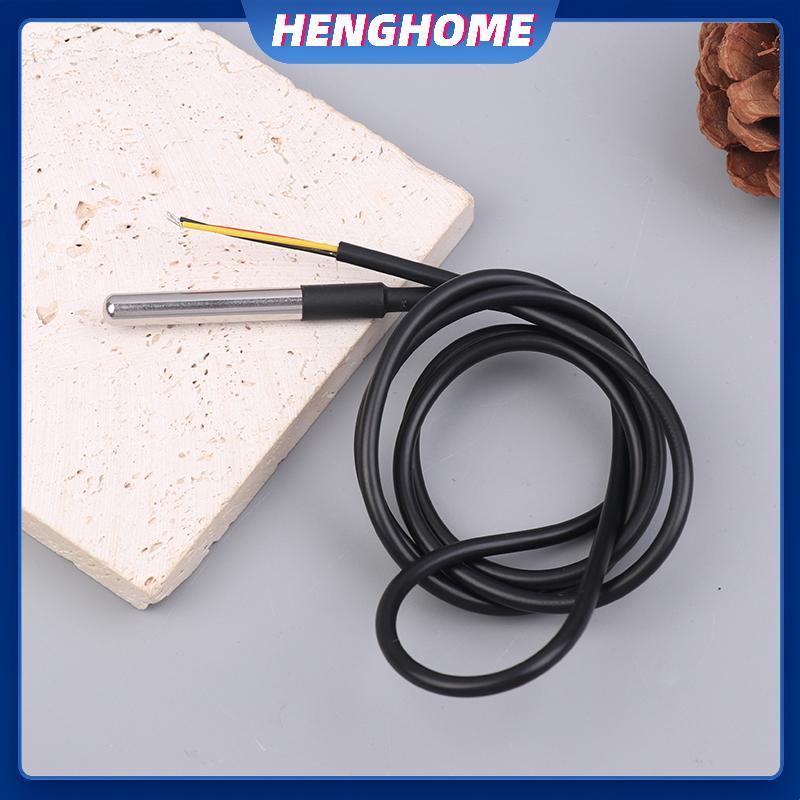 HENGHOME DS18b20 Thép không gỉ đóng gói chống nước DS18B20 18B20 Cảm biến nhiệt độ Cáp thăm dò nhiệt