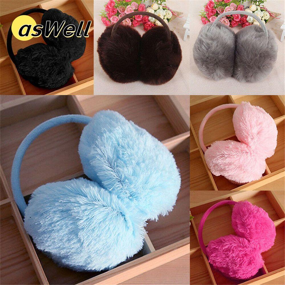 ASWELL Earflaps Soft Fluffy Winter Plush Ear Warmer
