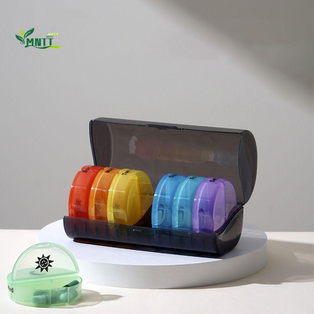 MNTT 7-Day Splitter Pill Organizer Week Mark Vitamin & Bổ sung tiện lợi