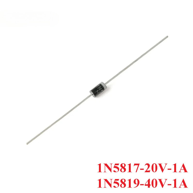 Bộ 50 1N5817 1N5819 DO-41 Bộ chỉnh lưu Diode Schottky 20V 40V 1A