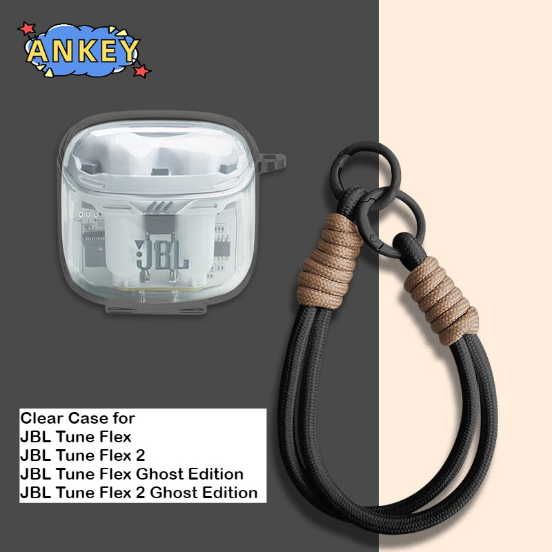 for JBL Tune Flex / Flex2 / Flex Ghost Edition / Flex2 Ghost Edition Case Protective Transparent Cle