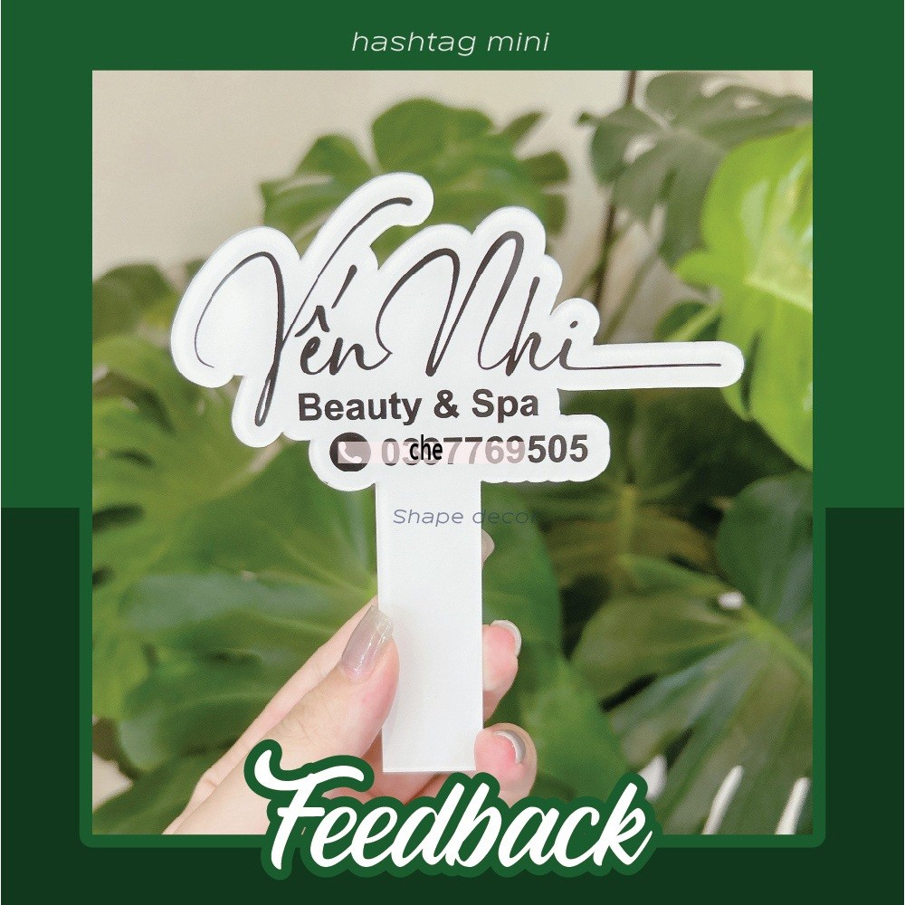 Hastag biển cầm tay mini chụp hình mẫu làm theo yêu cầu