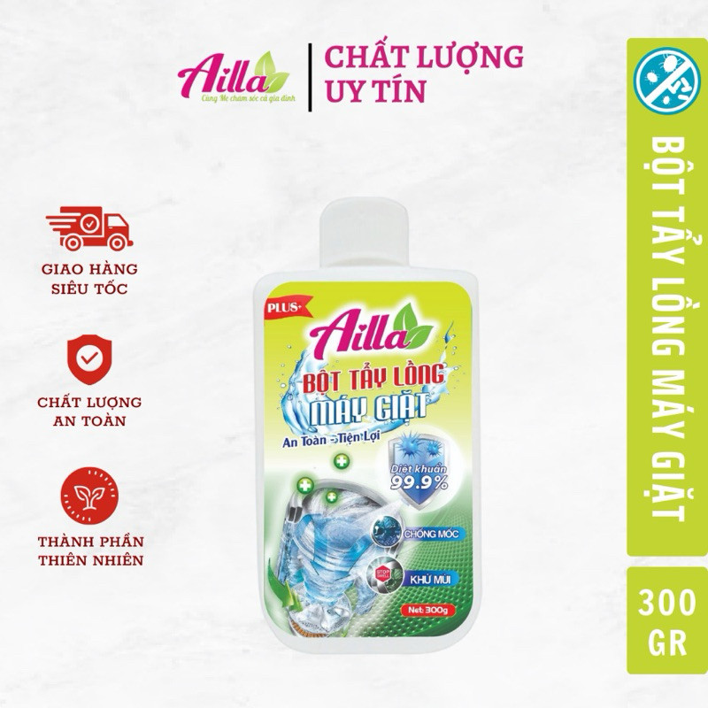 Siêu tẩy lồng máy giặt AILLA 300G - Tẩy vệ sinh lồng máy giặt