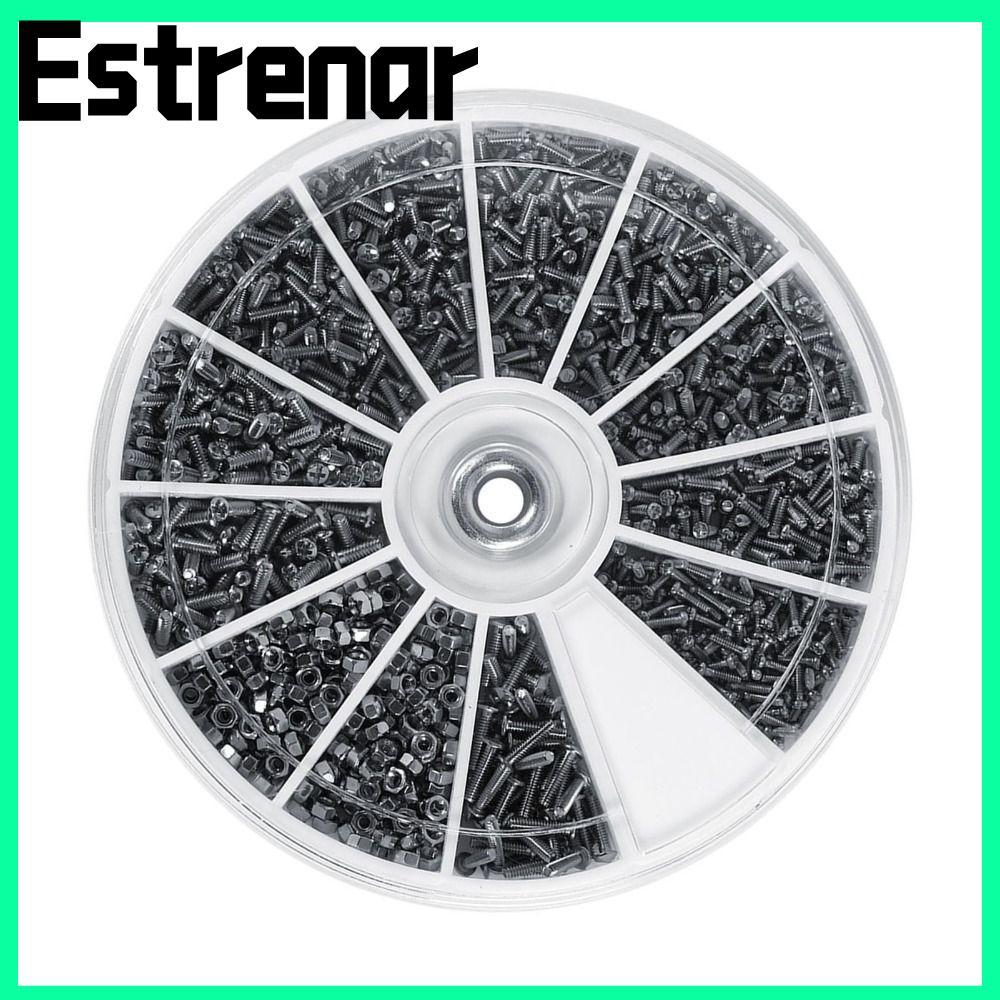 ESTRENAR Ốc vít nhỏ Ốc vít, Bộ nhỏ gọn để sửa chữa đồng hồ Các loại hạt đa dạng cho dây buộc bảo trì