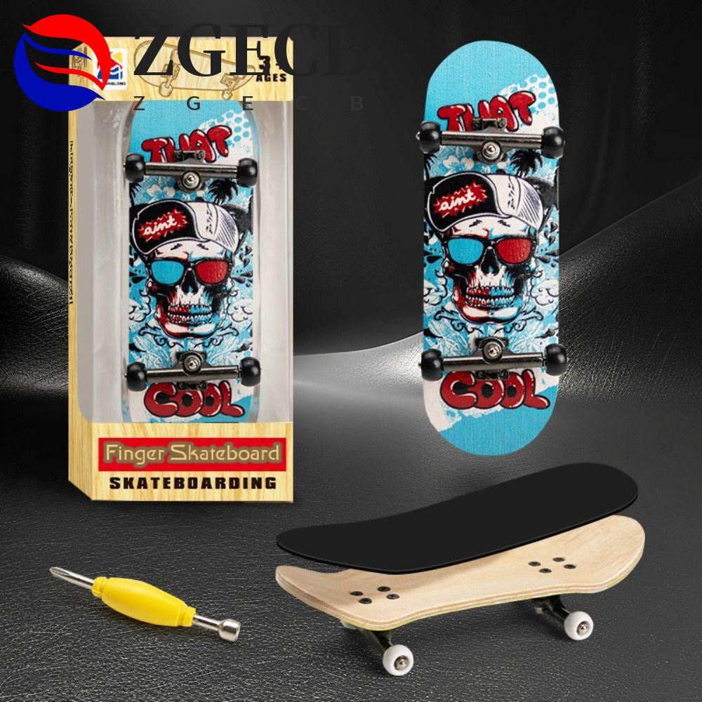 ZGECB DIY Gỗ Fingerboard, Gỗ Phong 5 Lớp Ngón Tay Ván Trượt, Ngón Tay Ván Trượt Vòng Bi Bánh Xe Chuy