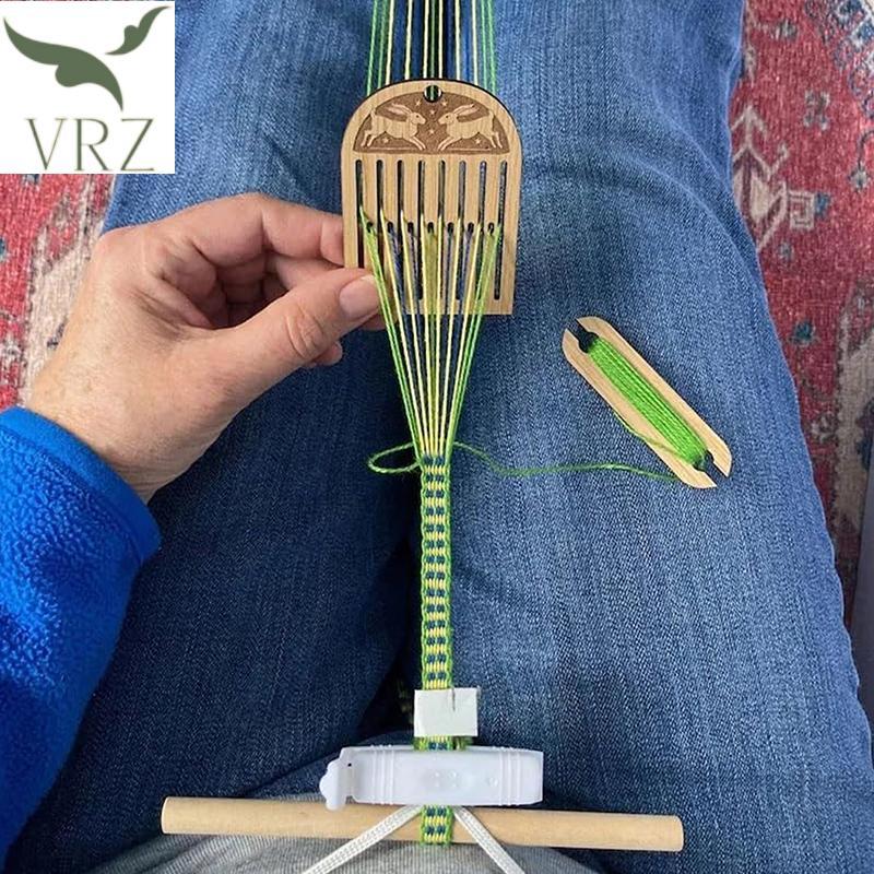 VRZ Gỗ Di Động Dệt Loom Cứng Huddle Backstrap Loom Kit Dành Cho Người Mới Bắt Đầu Làm Vòng Tay, Túi,