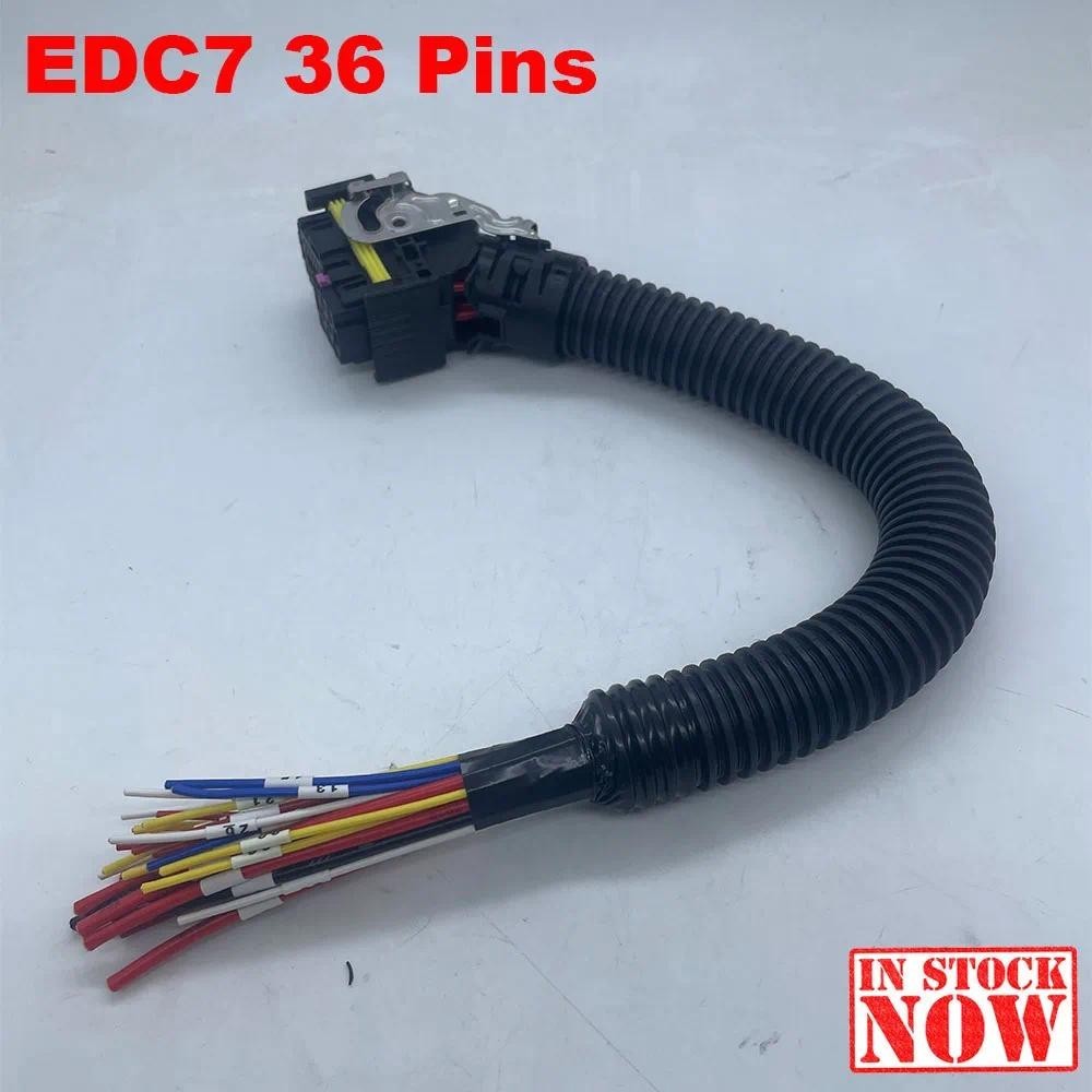 Mới EDC7 36 Pin Cách Động Cơ Đường Sắt Chung Kết Kết Nối Bảng PC ECU Ổ Cắm Xe Tải Cảm Biến Cắm + Dây