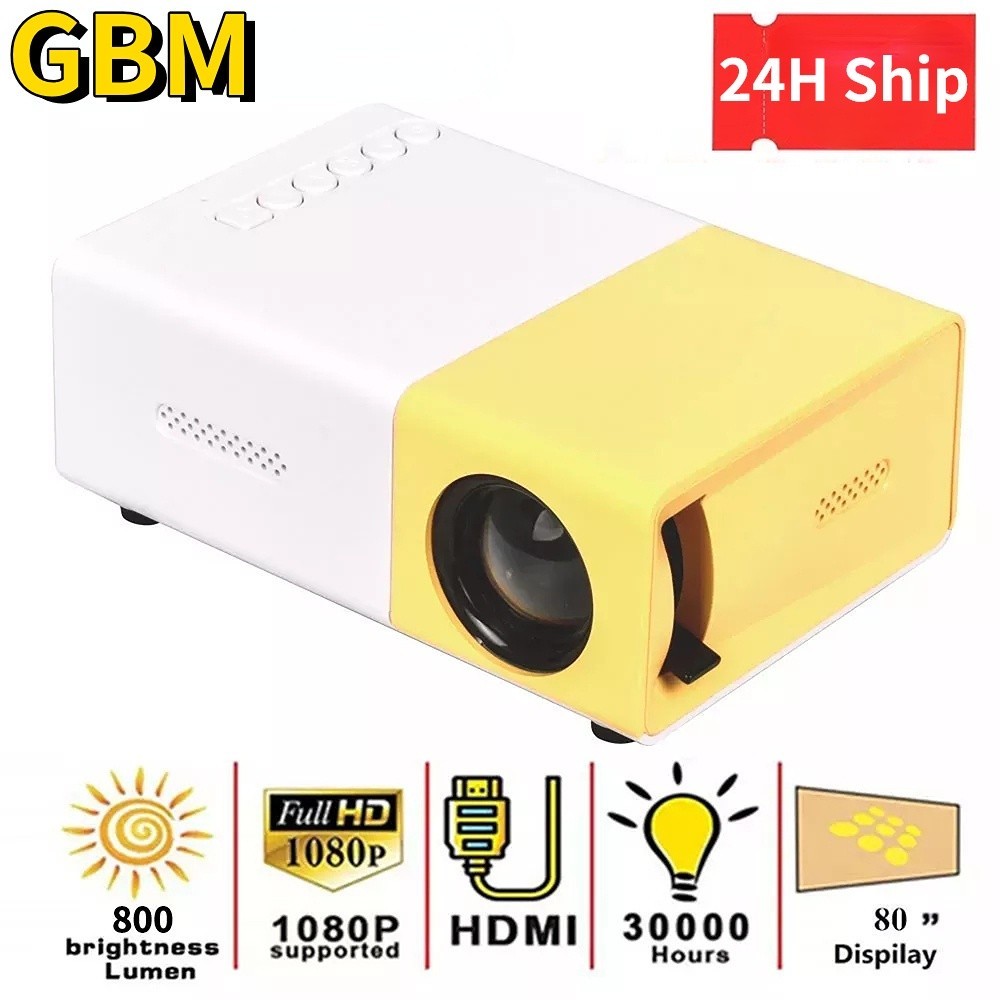 Máy Chiếu Mini YG300 Pro LED Hỗ Trợ 1080P Full HD Di Động Beamer Âm Thanh HDMI USB Video Projetor Ch