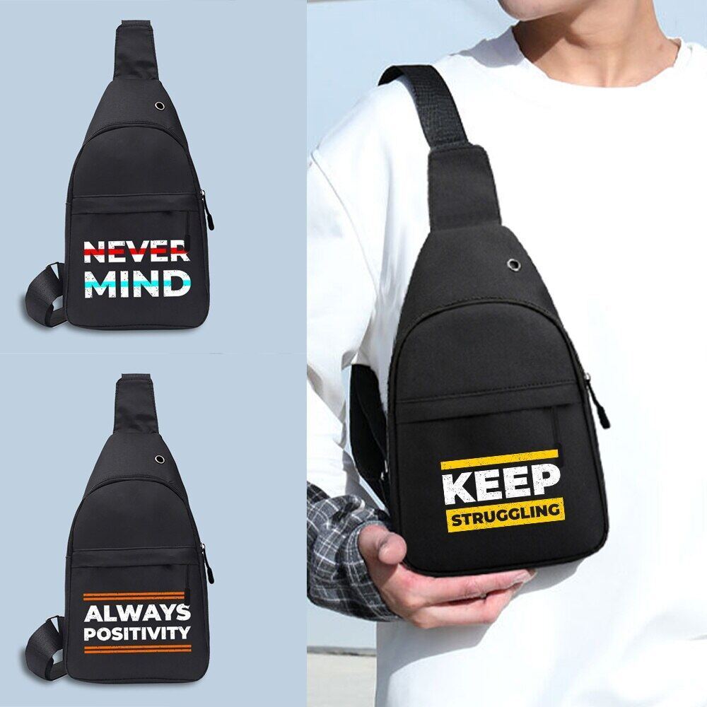 HOT Chest Bags Men's Crossbody Bags Chest Pack with USB Charging Earphones Cable Hole Backpack Women