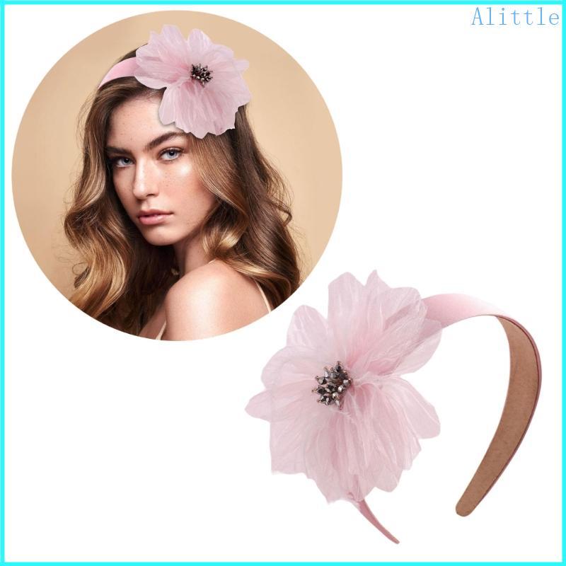 Alia Đính Hạt Fascininator Hoa Lông Vũ Handmade Phụ Kiện Tóc Nữ