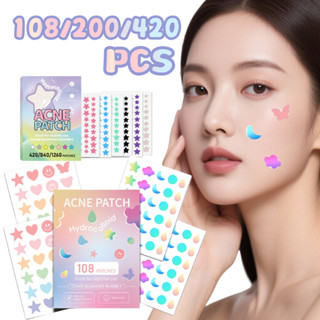 Miếng Dán Mụn Hydrocolloid Dễ Thương 108/200/420pcs, Che Chắn Mụn Và Vết Thâm, Phù Hợp Với Mọi Loại Da