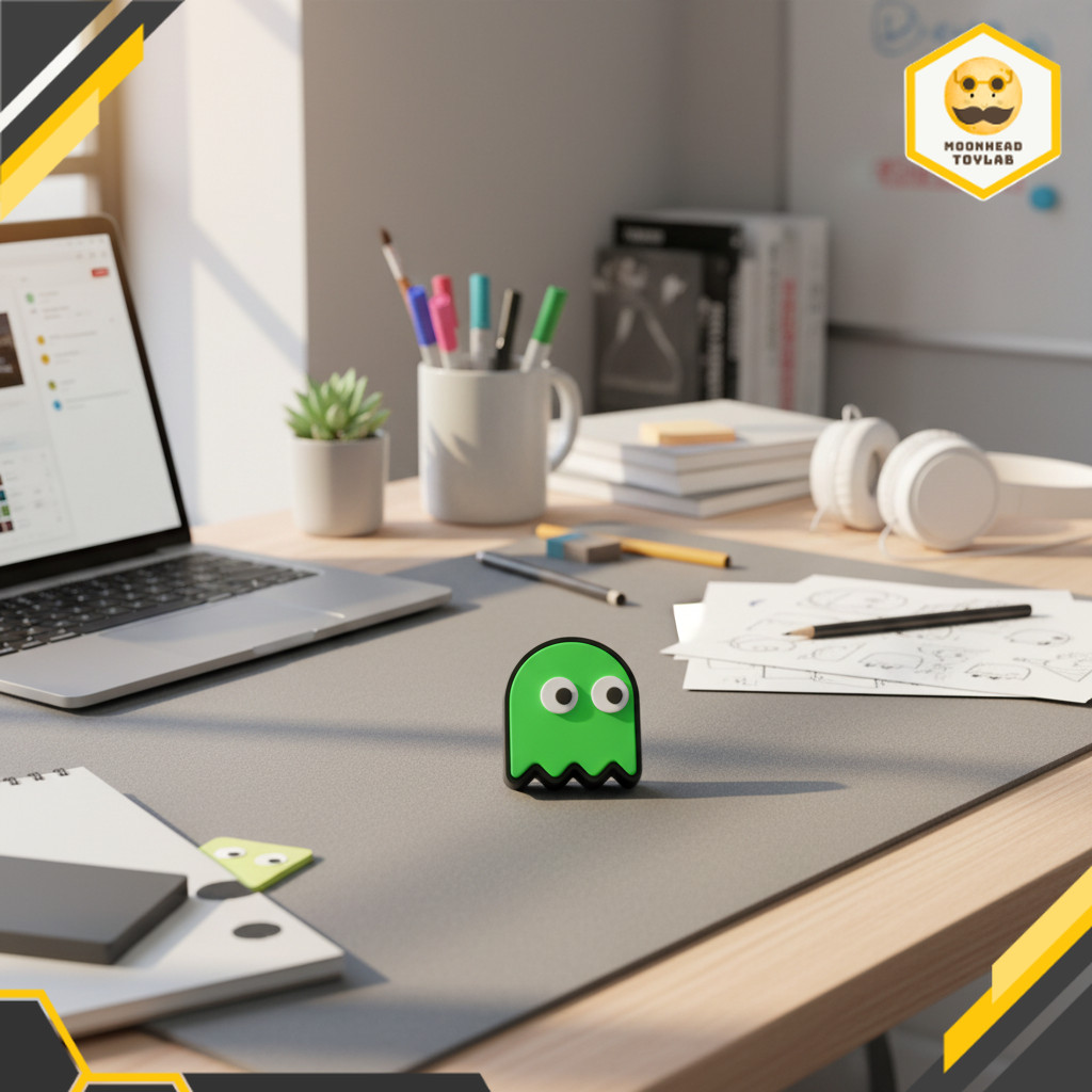 Clicker - Móc khóa Pac-Man Ghost Clicker Mô Hình Bóng Ma Pac-Man Clicky