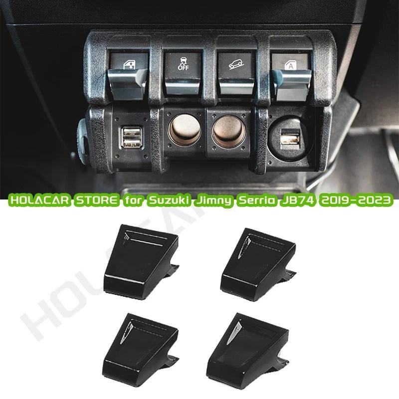 Cửa Sổ Ô Tô Nâng Nút Công Tắc Trang Trí Mở Rộng Miếng Dán Viền Bao ABS Cho Suzuki Jimny JB64 JB74 20