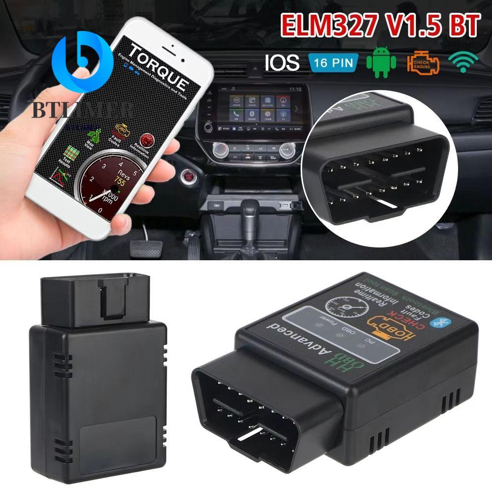 Dụng cụ phát hiện lỗi ô tô BTLIMER, Máy quét Bluetooth Mini không dây OBD2, Đầu đọc mã Android V1.5 
